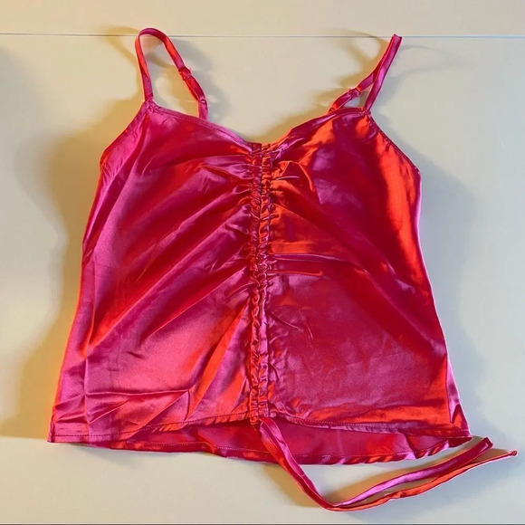 Japna satinlike pink ruched blouse - Picture 5 of 9